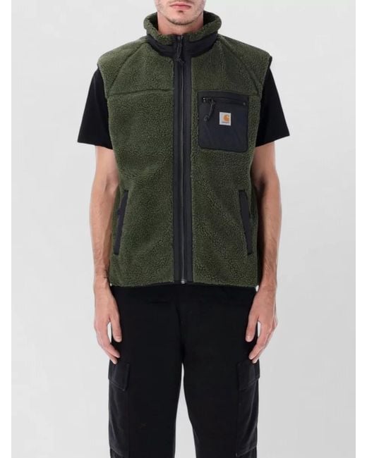 Carhartt Black Fleece Zip-Up Gilet for men
