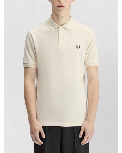 Fred Perry Natural Logo Polo Shirt Short Sleeve Design for men