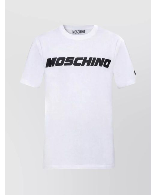 Moschino White Cotton T-Shirt for men