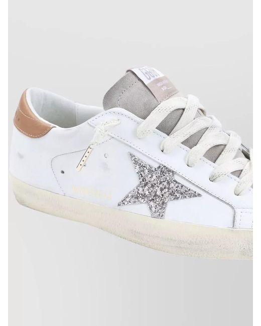 Golden Goose Deluxe Brand White Superstar Lace Up Low Top Sneakers