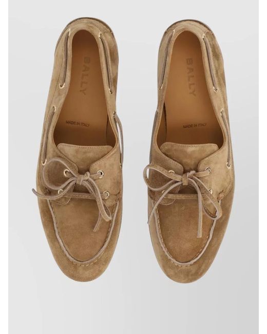 Bally Brown Leather Lace-Up Shoes
