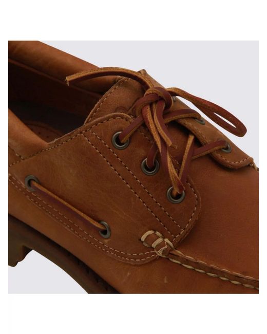 Sebago Brown Round Toe Brogues Featuring Stitch Detailing for men