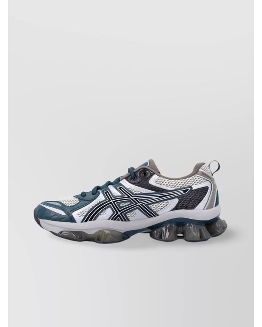 Asics Blue Synthetic Gel-Quantum Kinetic Low-Top Sneakers