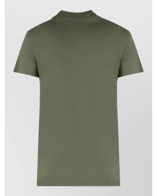 Pinko Green Rhinestone Graphic Crew Neck T Shirt