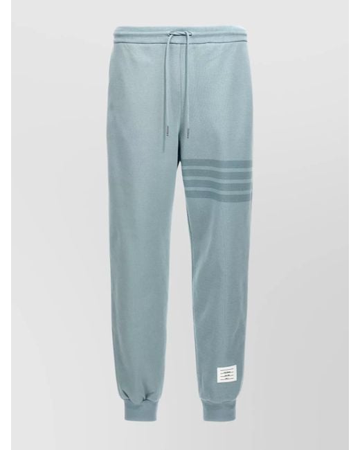 Thom Browne Blue Straight Cotton Track Pants for men
