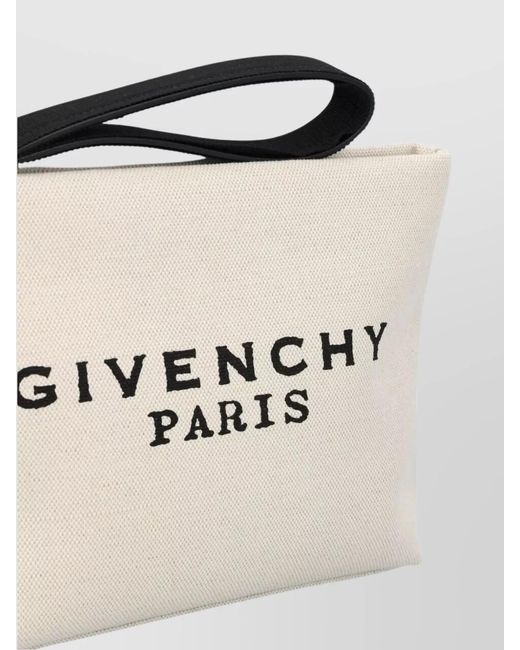 Givenchy Natural Na Canvas Clutch Bag