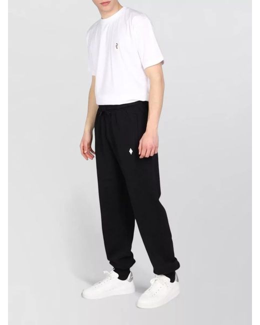 Marcelo Burlon Black Pants Elastic Waistband Back Pocket Side Pockets for men