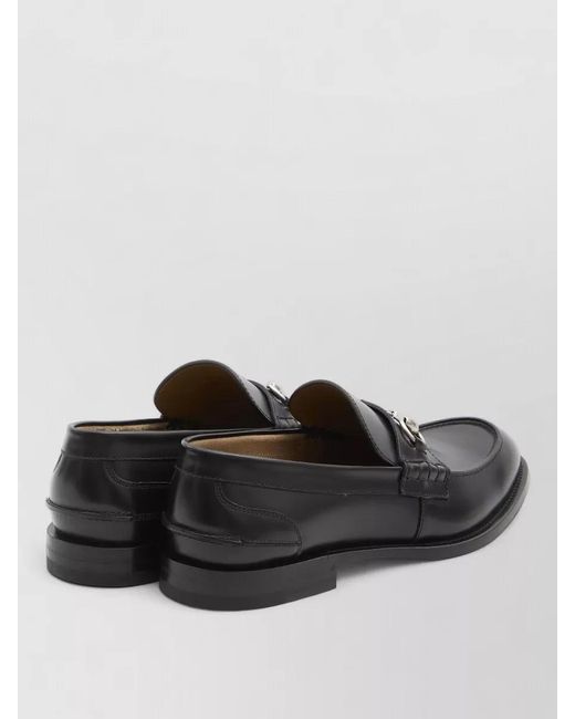 Gucci Black Leather Loafers for men