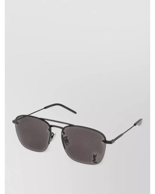 Saint Laurent Gray Sunglasses Sl 309 M 001 Metal Double Bridge