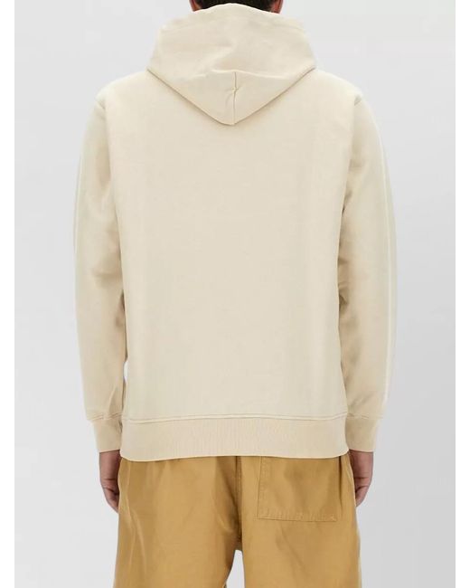 Drole de Monsieur White Hooded Sweatshirt Drawstring Hood Kangaroo Pocket for men