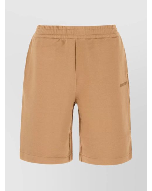 Burberry Natural Bermuda Cotton Elastic Waistband Shorts for men