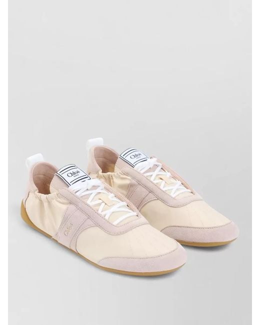 Chloé Natural Leather Low-Top Sneakers