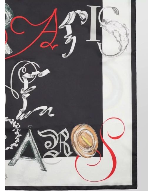 Céline Black Silk Scarf