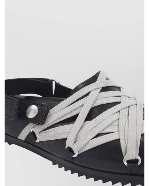 Rick Owens Multicolor Megalace Granola Mule Sandal Flat Lace for men