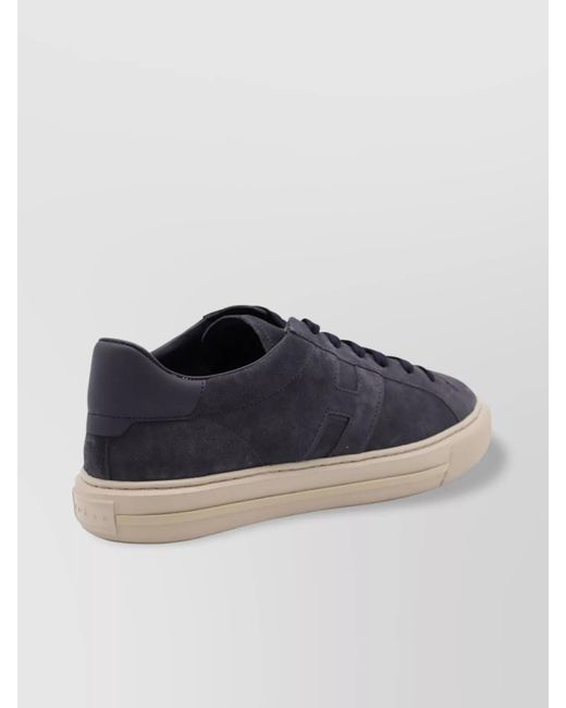 Hogan Blue Calf Leather Low-Top Sneakers for men