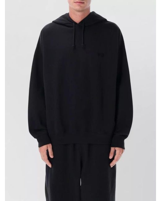 Y-3 Blue Oversized Pullover Hoodie Drawcord Hood for men