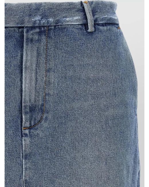 ARMARIUM Blue Lula Mini Skirt Belt Loops Pockets