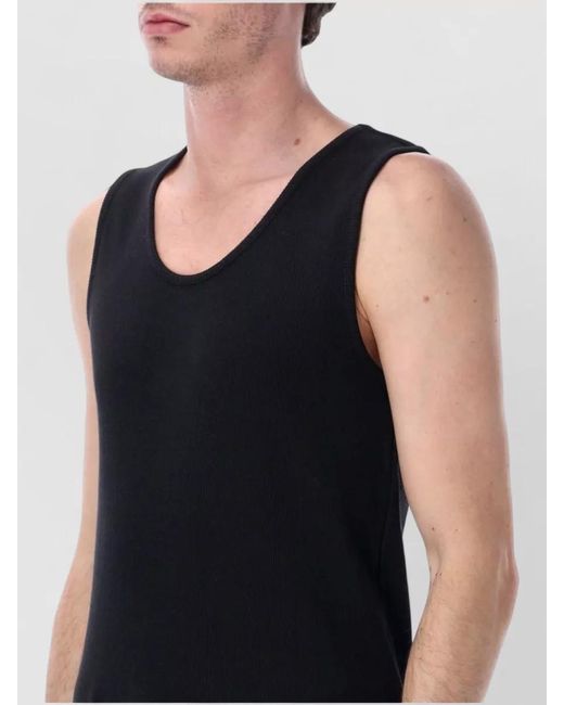 Lemaire Blue Ribbed Tank Top for men