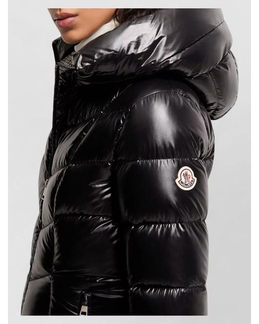 Moncler Black Down Hooded Slim-Fit Mid-Length Puffer Jacket