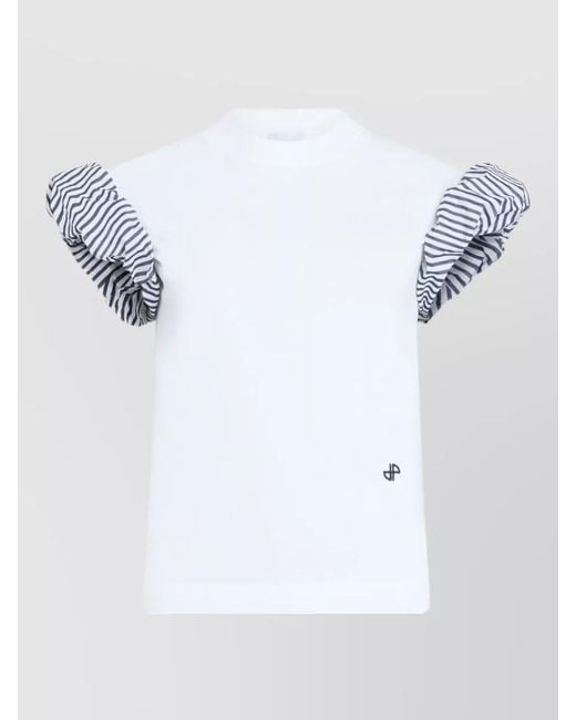 Patou White Silk T-Shirt