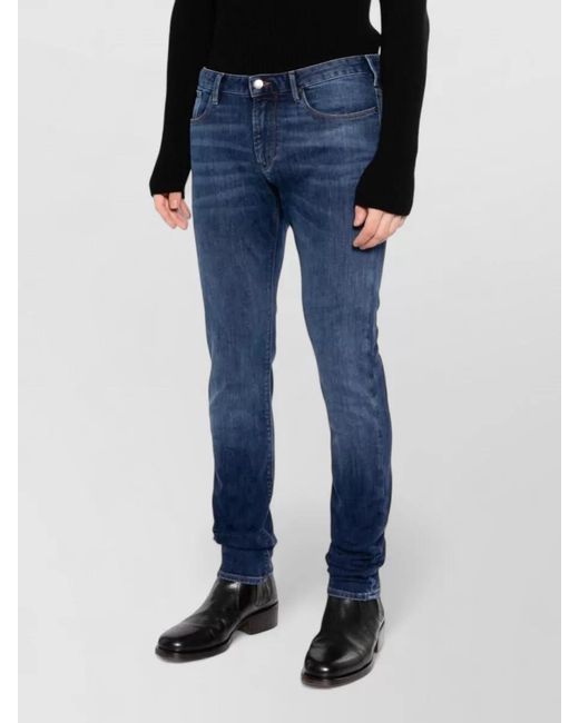 Emporio Armani Blue Denim Skinny Trousers for men