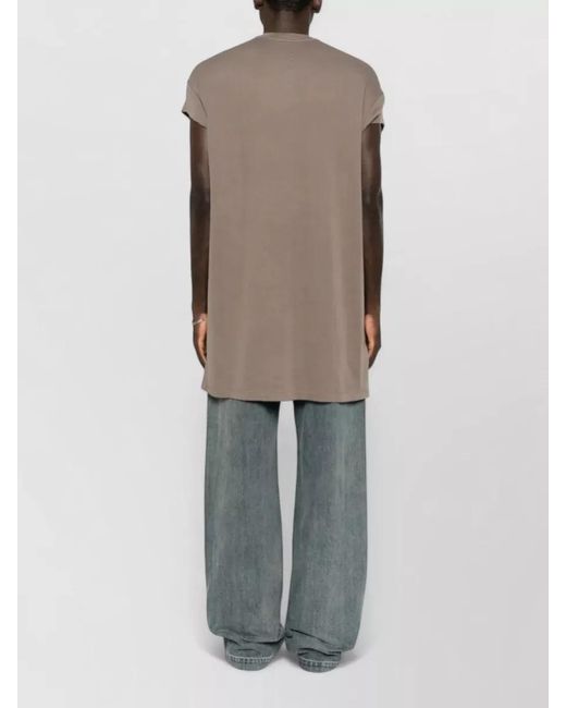 Rick Owens Brown Jumbo Short Sleeve Crew Neck Shirt for men