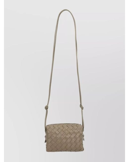 Bottega Veneta Natural Loop Mini Leather Crossbody Bag