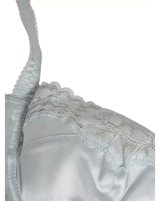 Dolce & Gabbana Metallic Silk Semi-Padded Balconette Bra