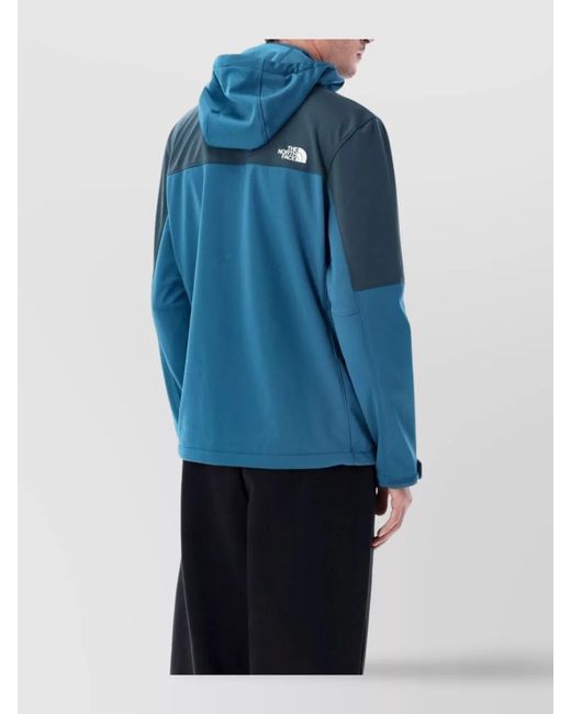 The North Face Blue Softshell Hooded Jacket for men