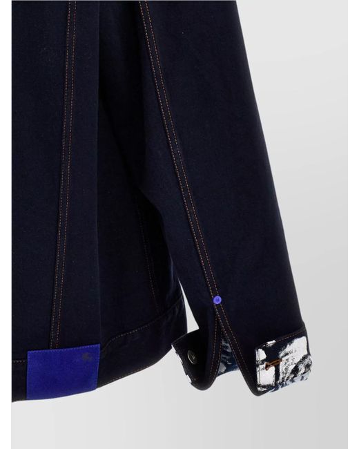 Burberry Blue Denim Jackets for men