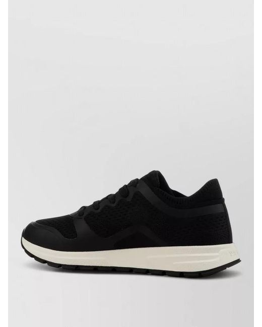 Prada Black Mesh Panel Sneakers Rubber Sole