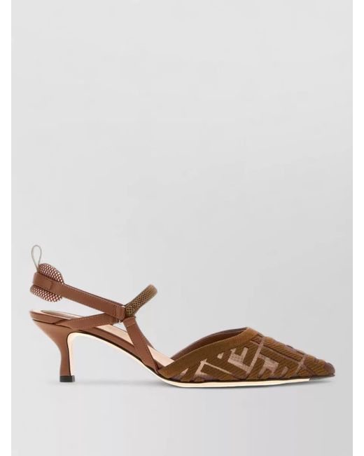 Fendi Multicolor Mesh Colibrì Lite Pumps Pointed Toe Kitten Heel