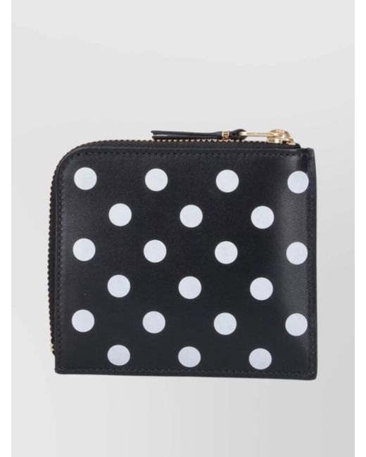 Comme des Garçons Blue Leather Polka-Dot Purse