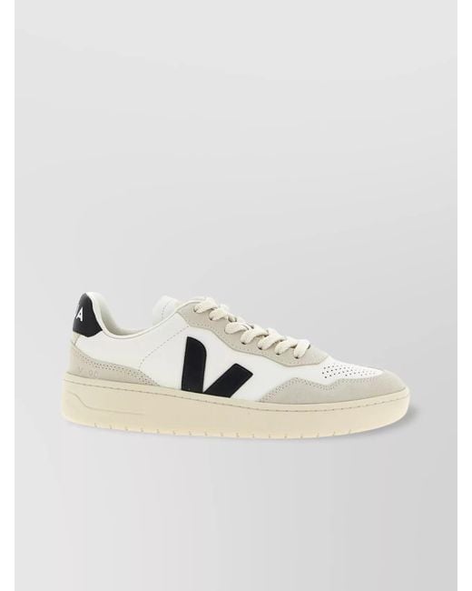 Veja Metallic Leather Low-Top Sneakers for men