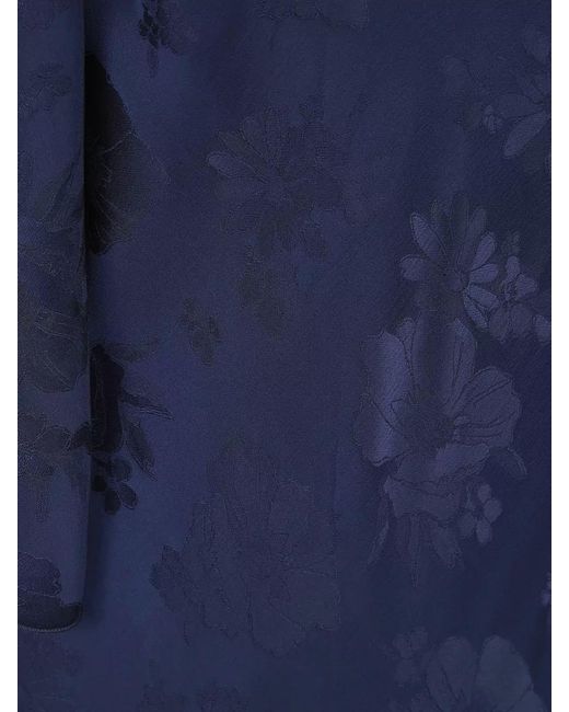Forte_forte Blue Floral-Jacquard Halterneck Maxi Dress