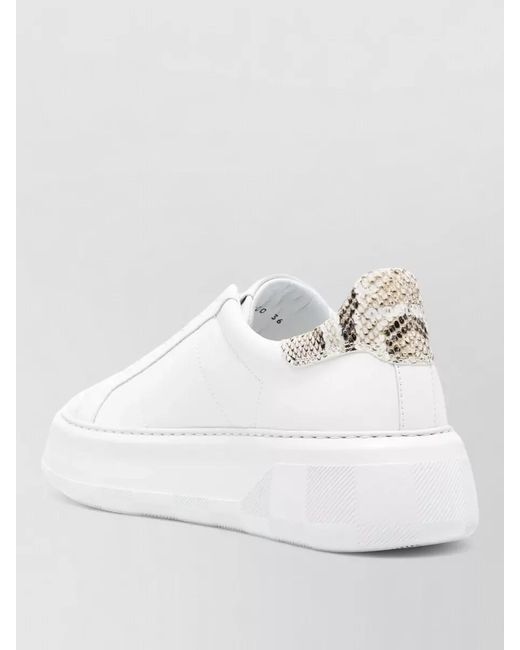 Woolrich White Leather Low-Top Sneakers