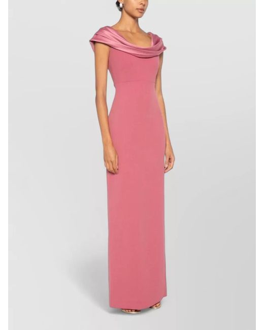 Solace London Pink Adele Cowl Neck Sleeveless Maxi Dress