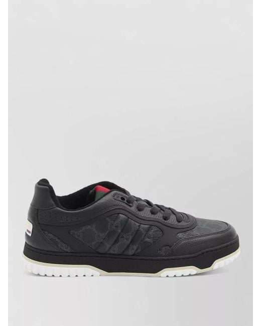 Gucci Black Leather Low-Top Sneakers for men