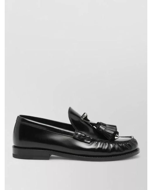 Christian Louboutin Black Leather Loafers