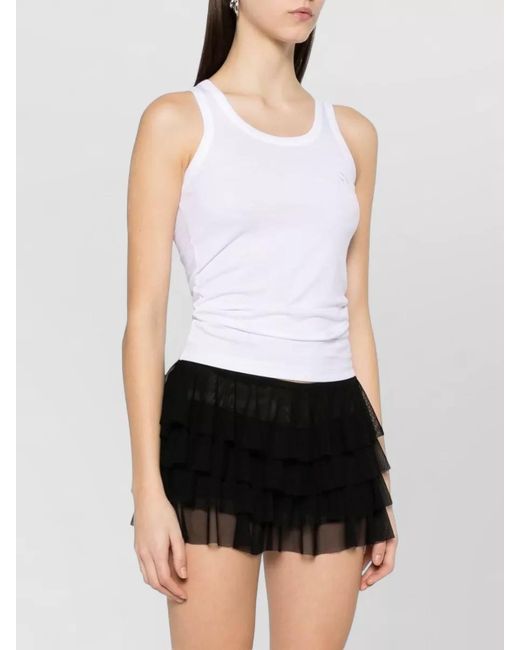 Coperni White Scoop Neck Sleeveless Top