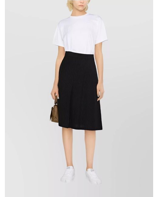 Maison Margiela White Ribbed Cotton Logo T-Shirt