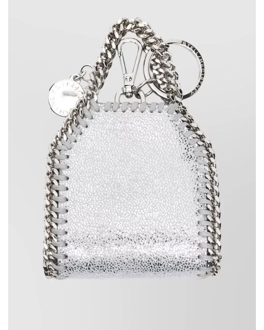 Stella McCartney Gray Falabella Airpods Case Chain Strap Pendant