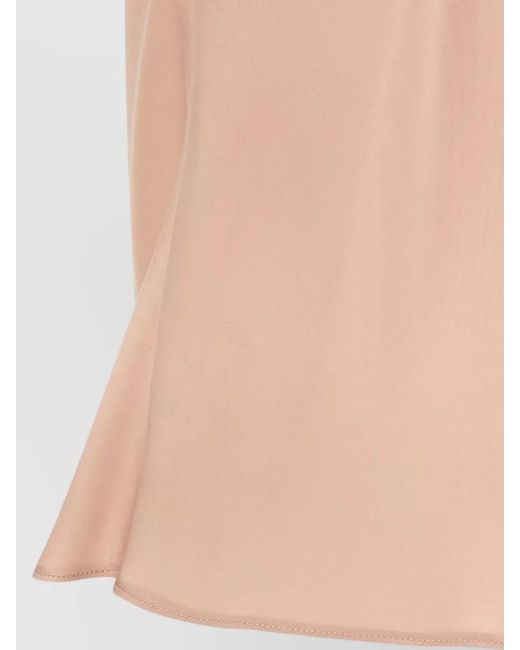 Pinko Pink Satin Gathered Halterneck Sleeveless Blouse