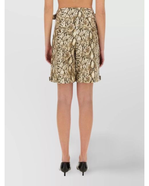 Isabel Marant Natural Linen Wide-Leg Short Shorts