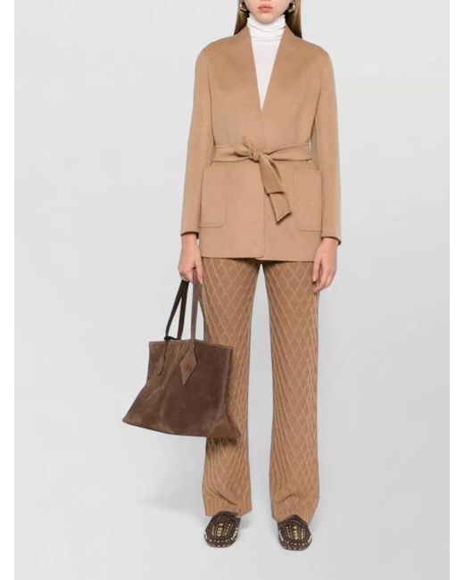 Max Mara Natural Wool Belted Jacket