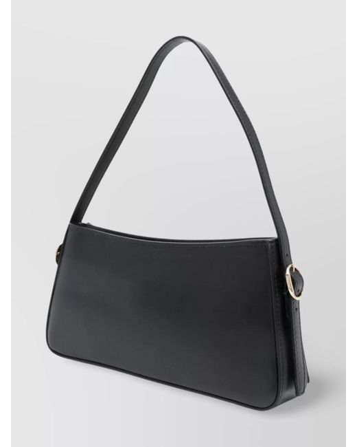 Coperni Black Belt Baguette Leather Shoulder Bag