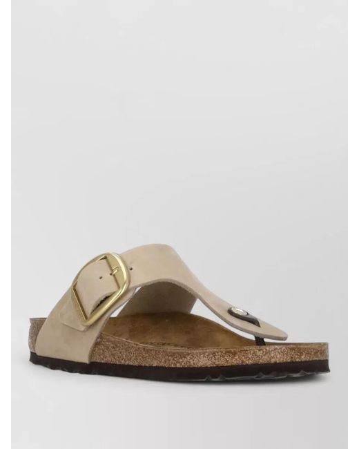 Birkenstock Brown Leather Flat Sandals