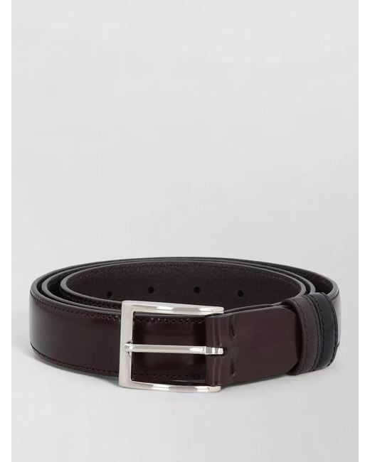 Hogan Black Reversible Leather Belt Adjustable Smooth Buckle for men
