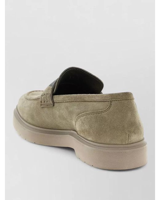 Brunello Cucinelli Natural Leather Loafers