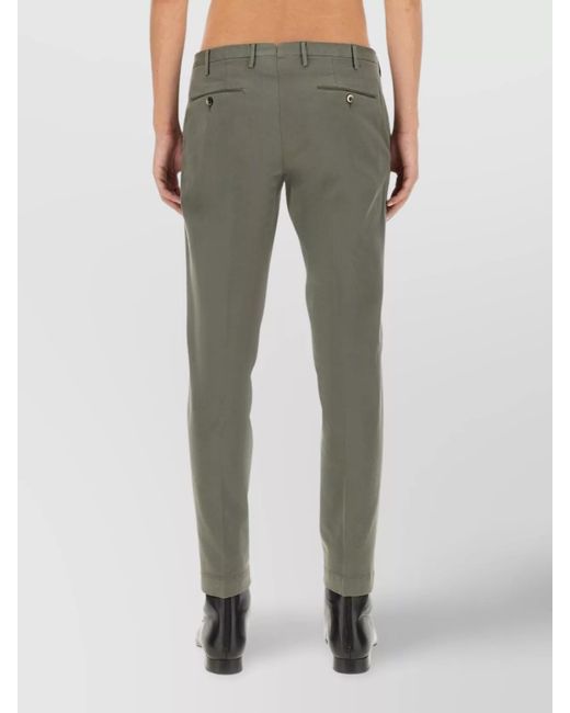 PT Torino Green Slim-Fit Tailored Trousers for men